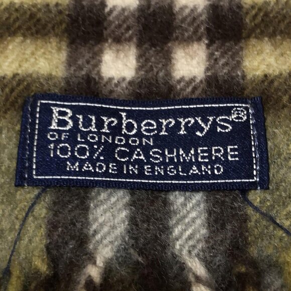 Auth Burberry's - Khaki Gray Multi Cashmere Scarf - Picture 7 of 10